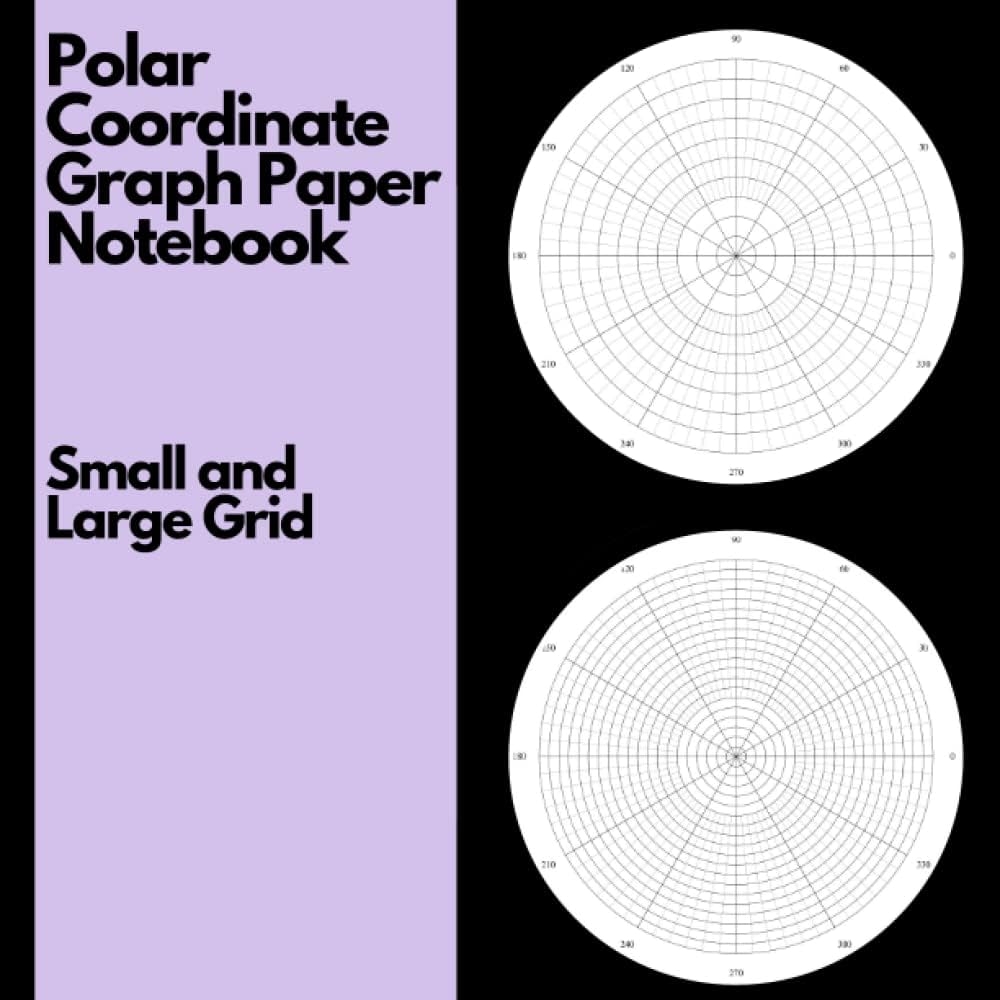 Polar Coordinate Graph Paper Notebook Polar Coordinate Graph 