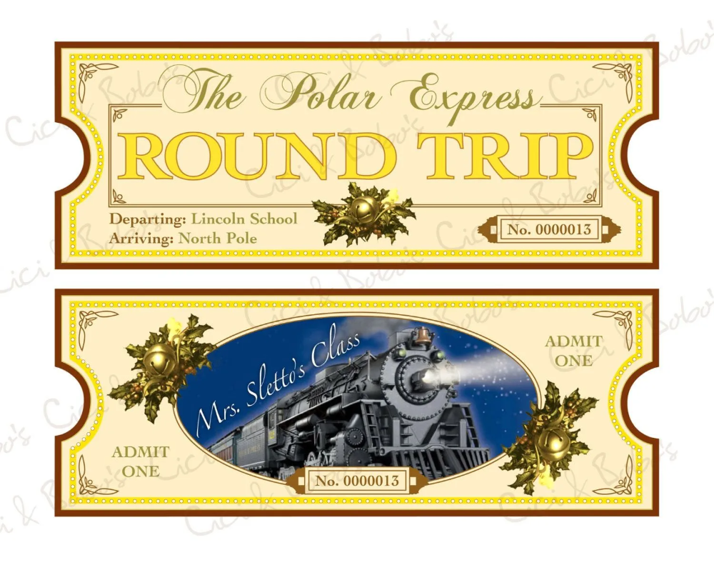Polar Express Ticket Template Printable BestTemplatess 