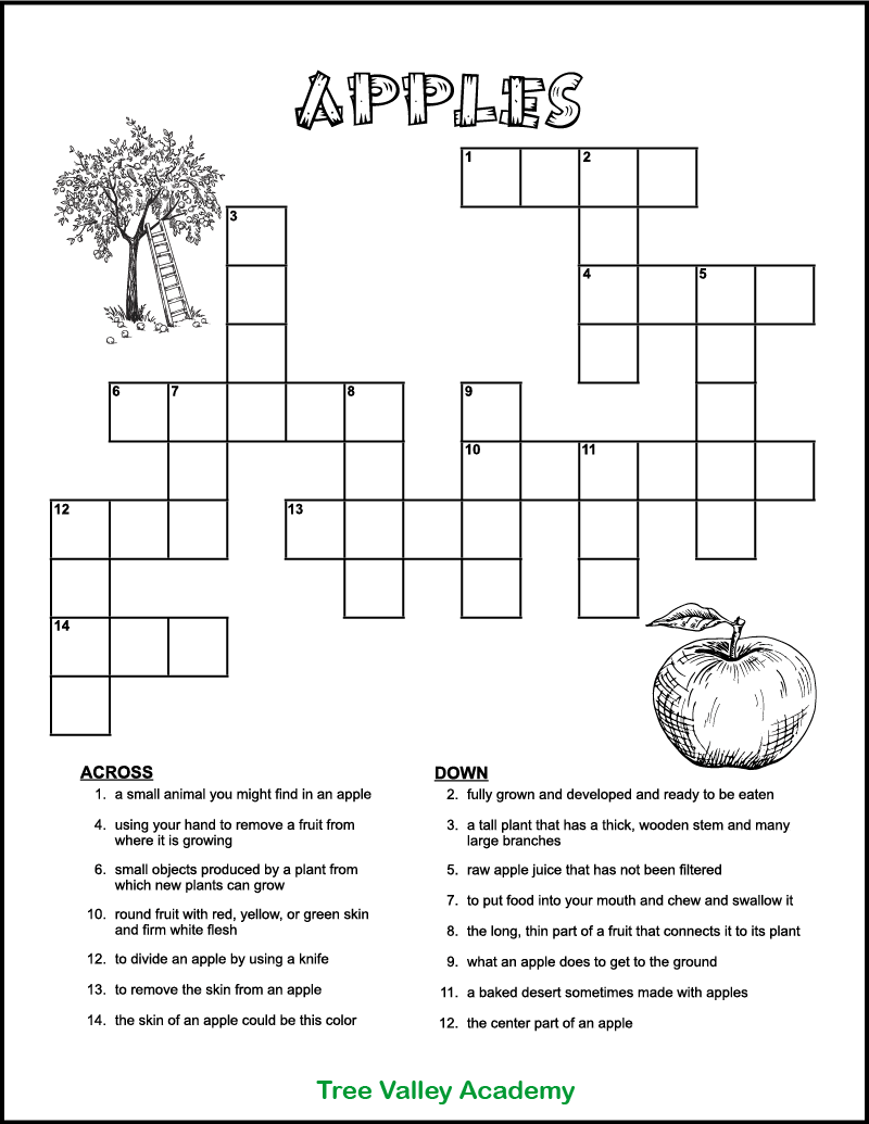 Free Printable Kids Crossword Puzzles