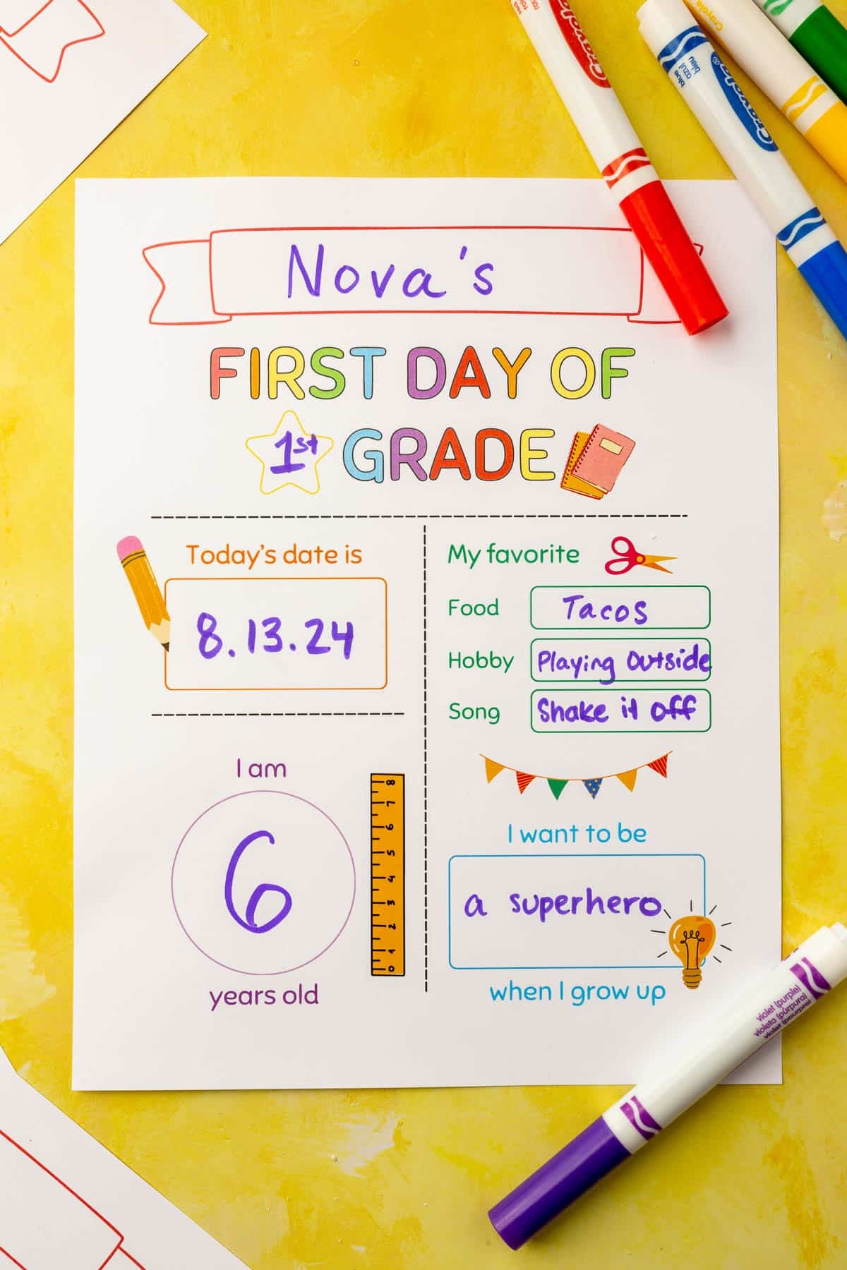 Back To School Paper Printable