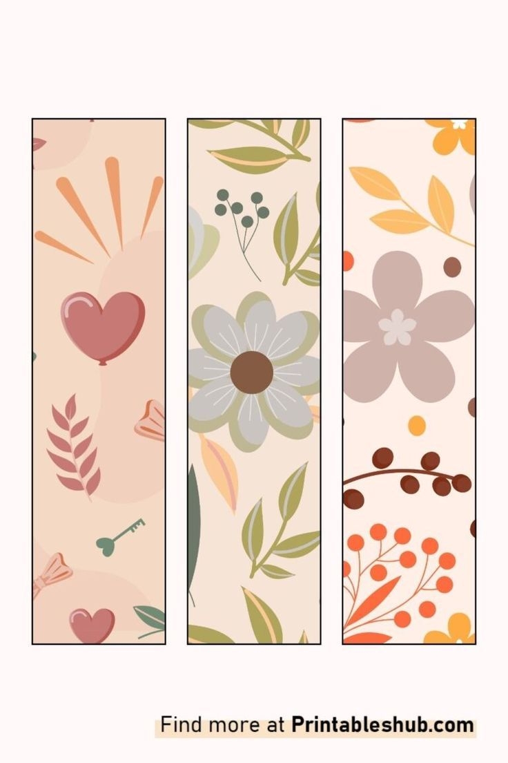 Printable Cute And Creative Bookmarks Floral