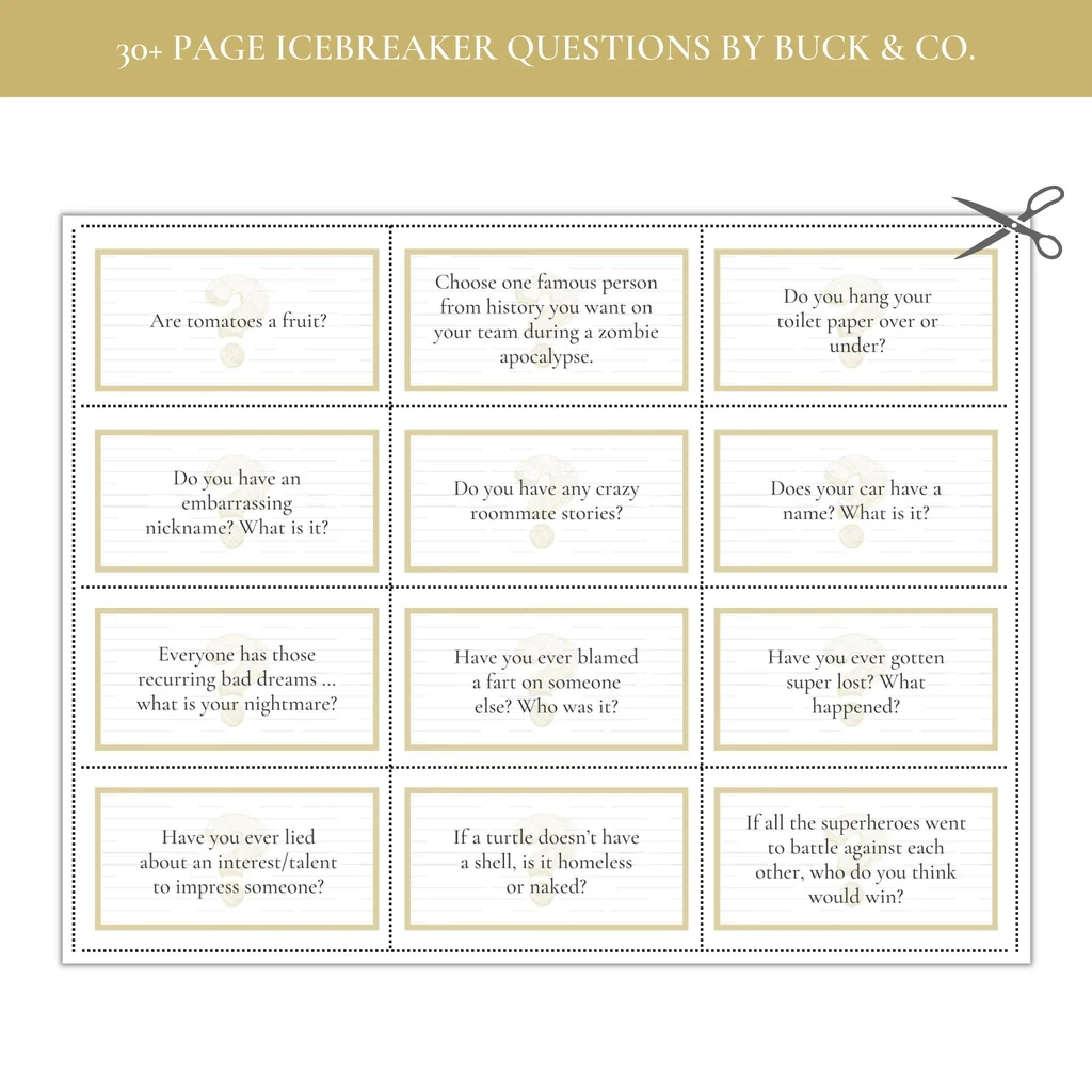 Printable Icebreaker Questions Buck amp Co 
