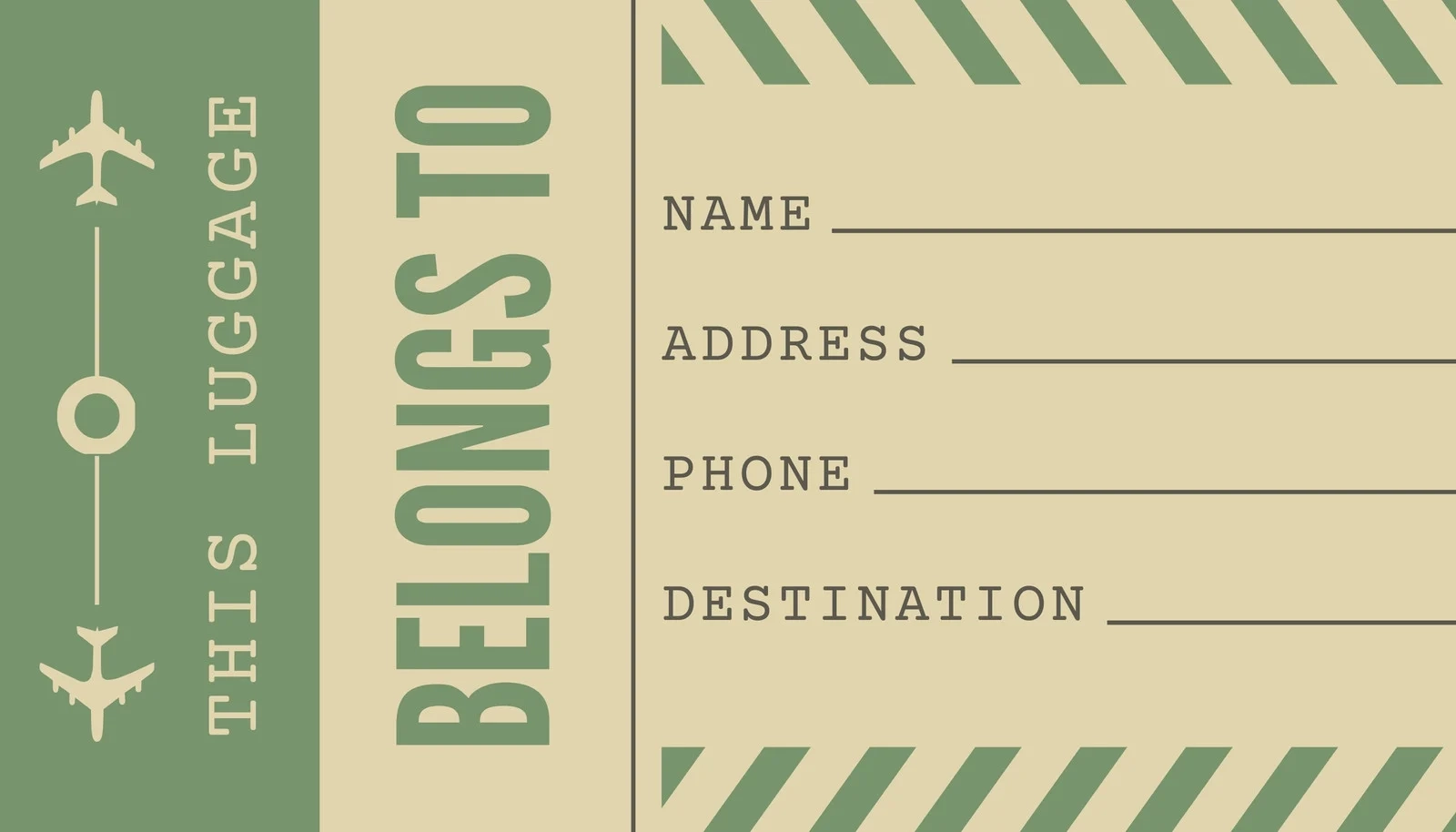 Printable Kids Luggage Tag Free Printable Customizable Luggage 