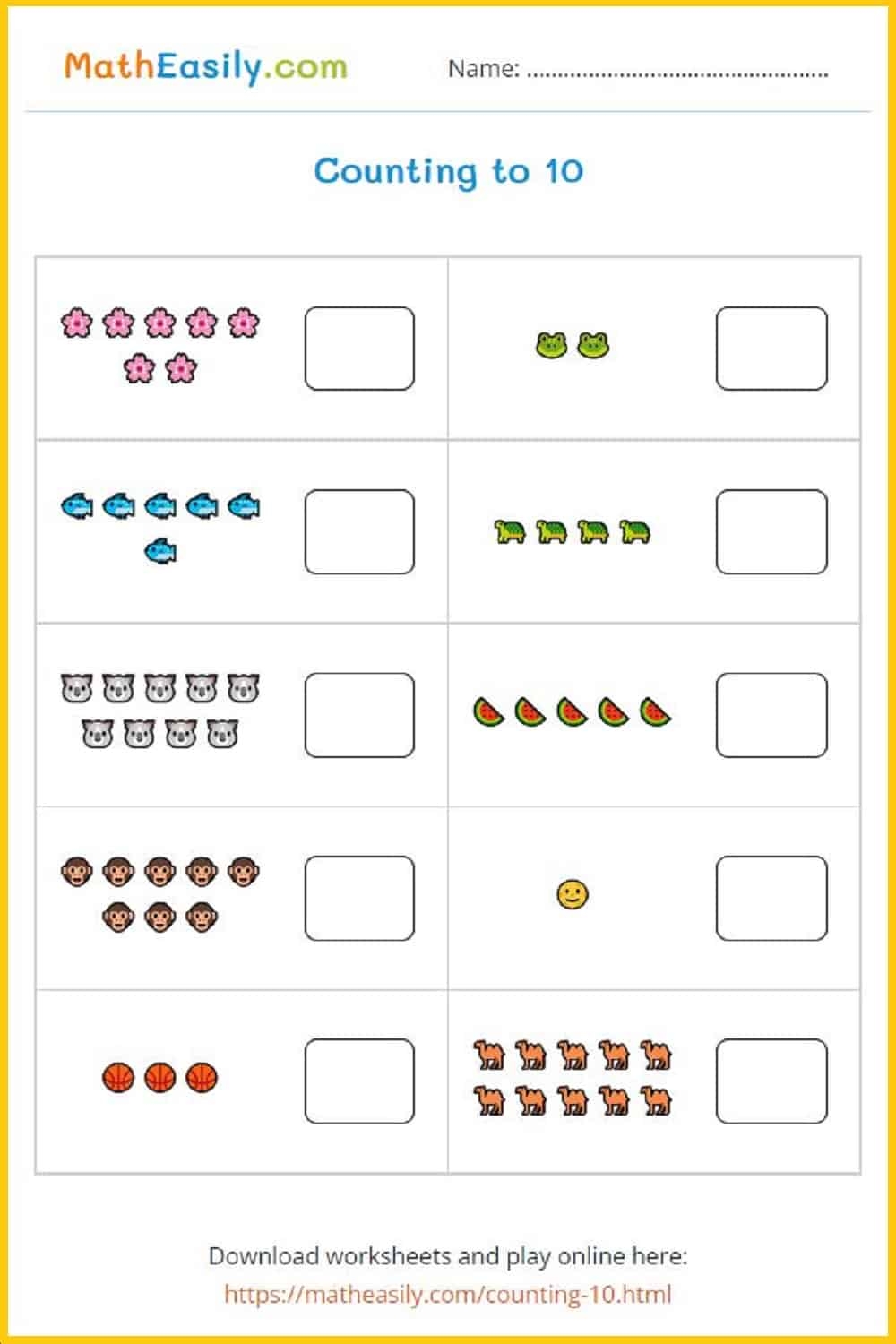 Printable Math Worksheets For Kindergarteners