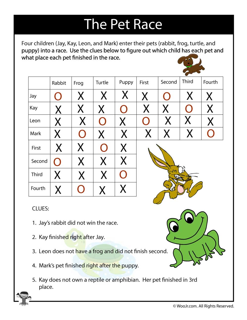 Logic Puzzles Printable Worksheets