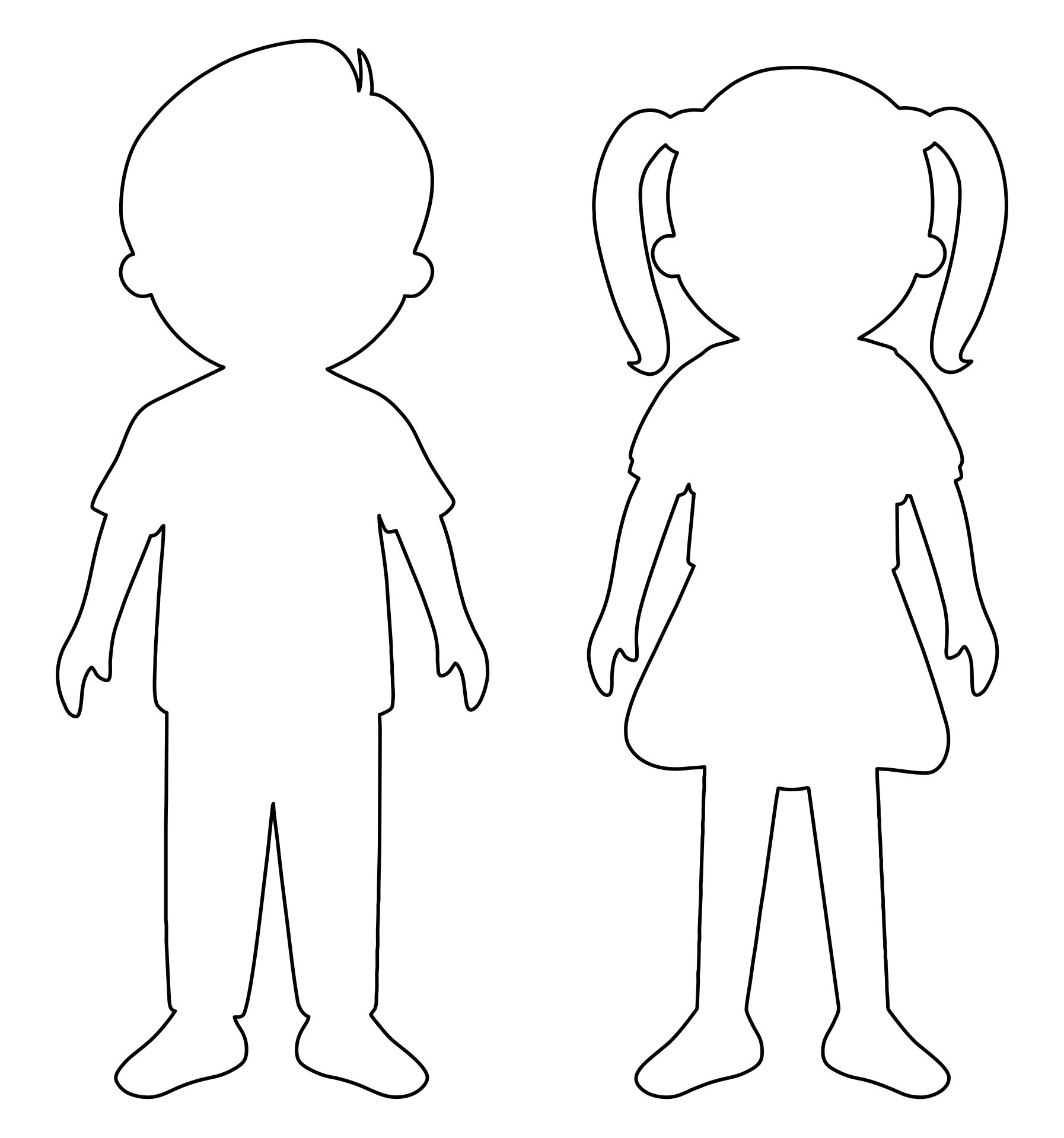 Printable Paper People Cutouts Paper Doll Printable Templates 