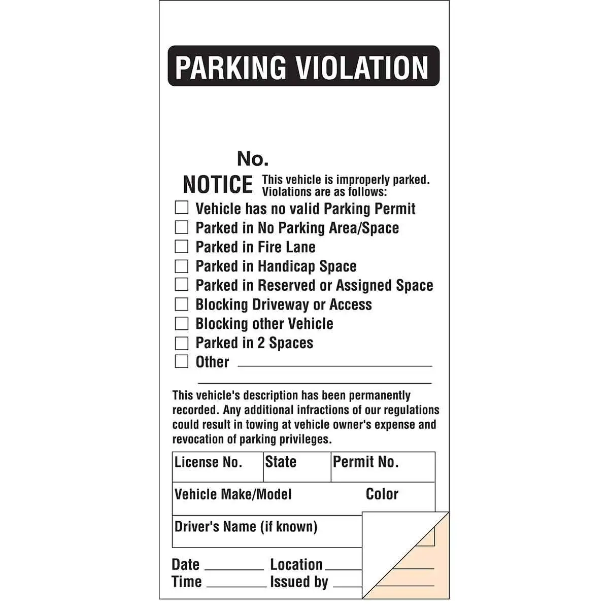 Printable Parking Ticket Template Word