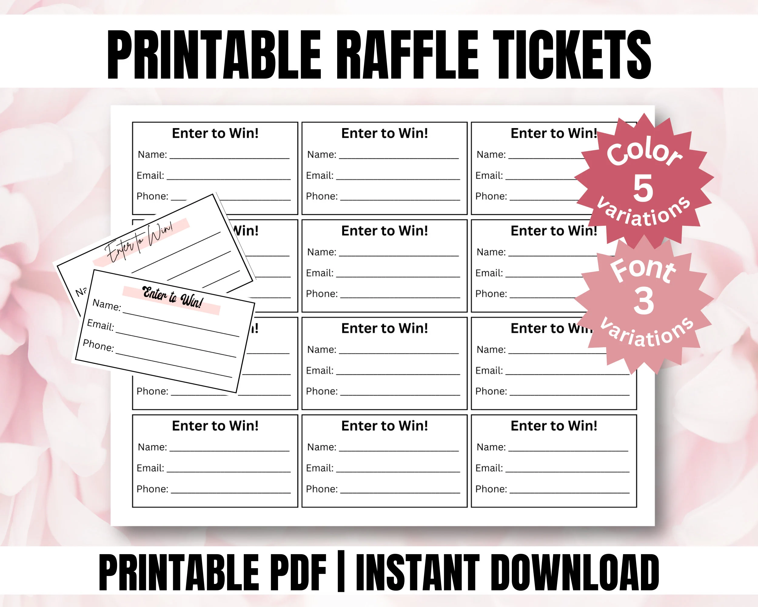 Raffle Ticket Template Printable