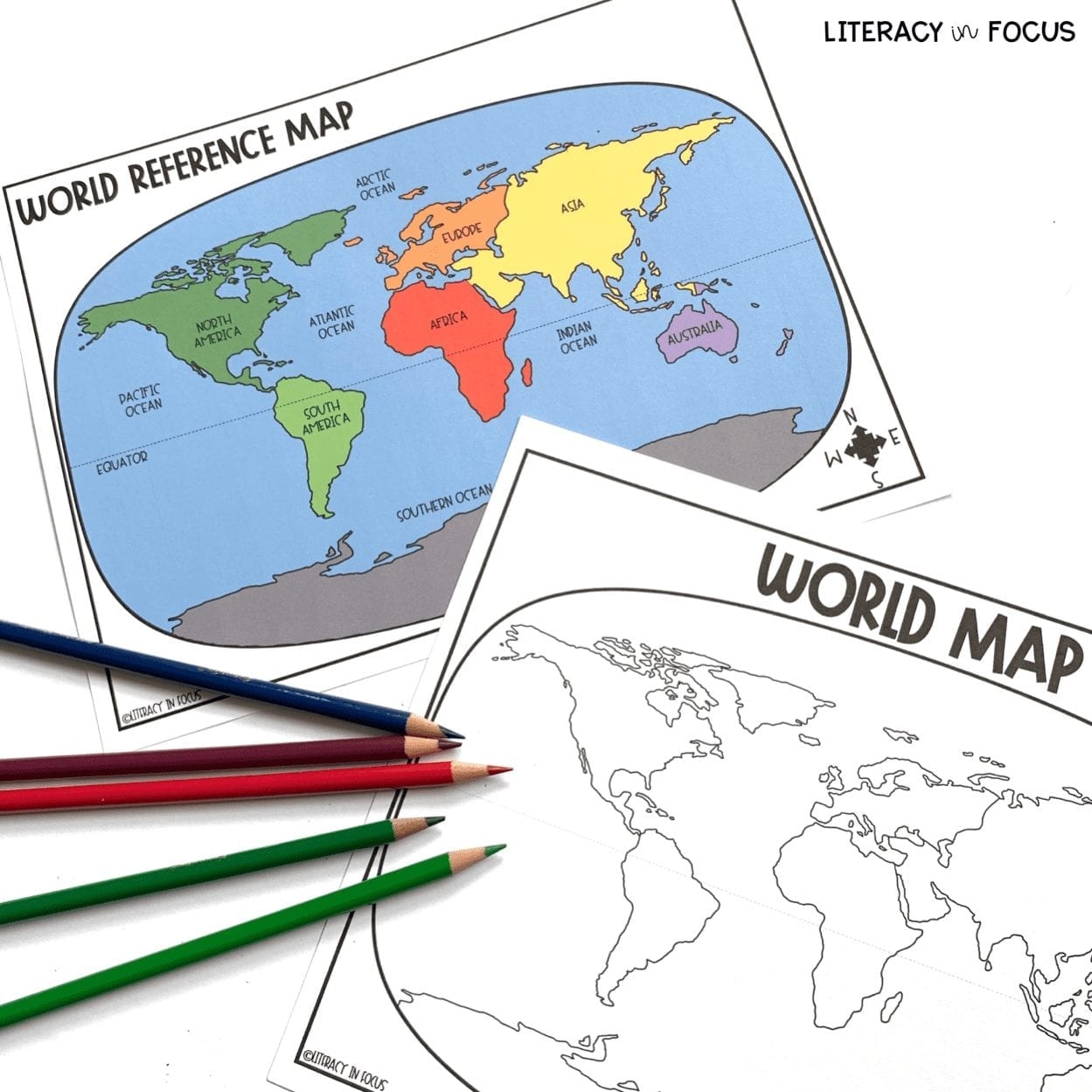 Free Printable World Map Worksheets