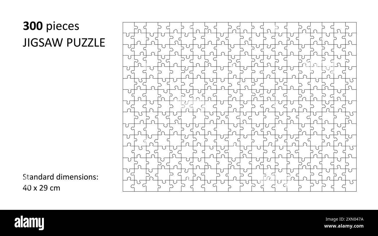 Puzzle Leere Vorlage Schnittlinien Gitterdesign F r 300 teiliges 