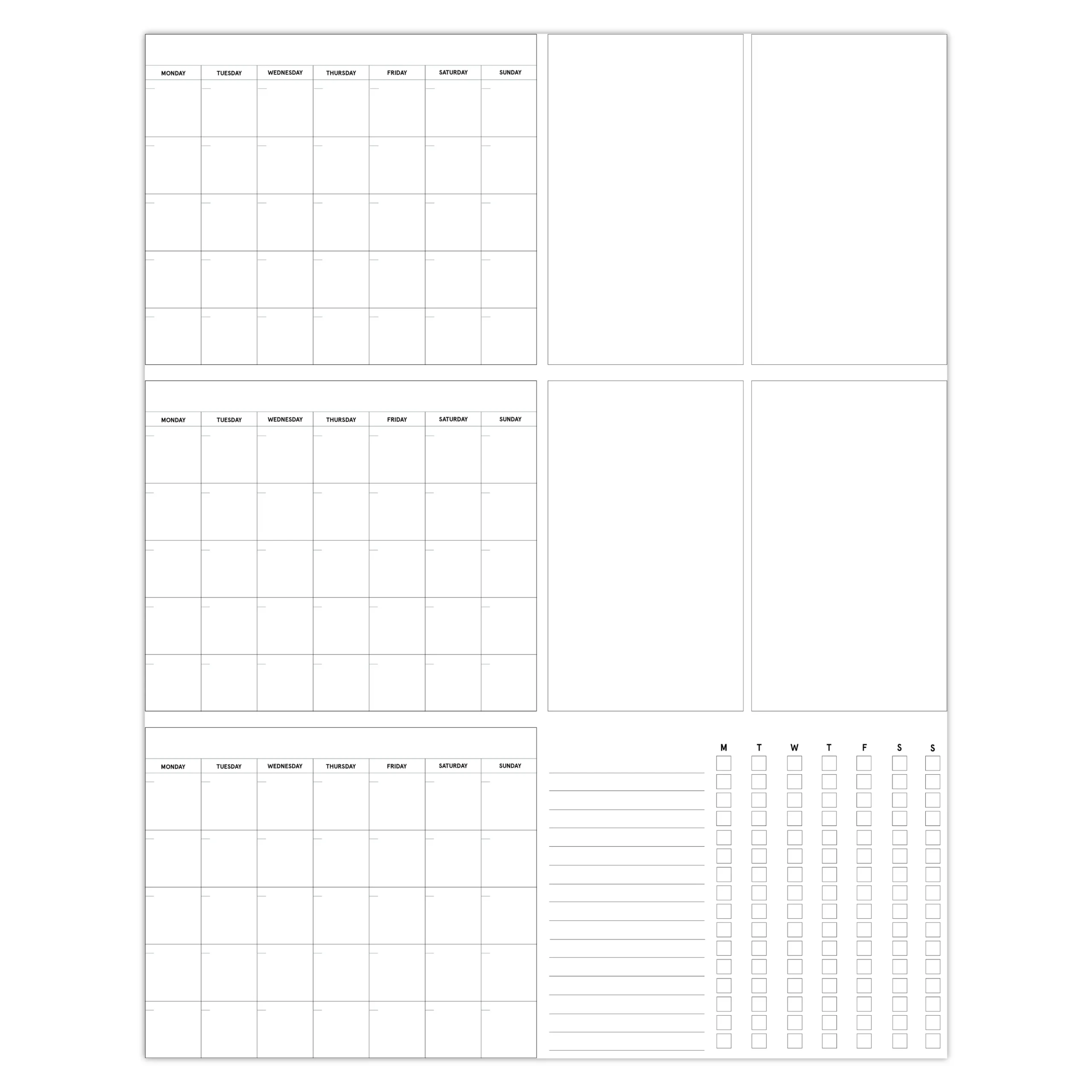 Quarterly Wall Calendar Printable Laurel Denise