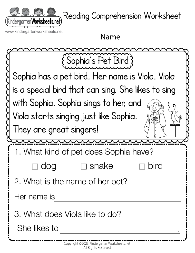 Reading Comprehension Worksheet Free Printable Digital amp amp 