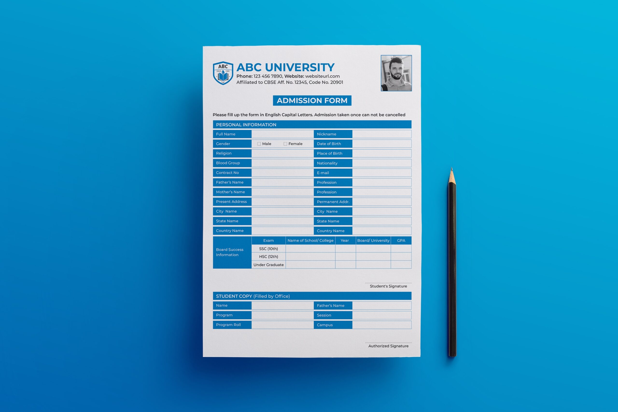 Registration Form Template Grafik Von DesignOriel Creative Fabrica