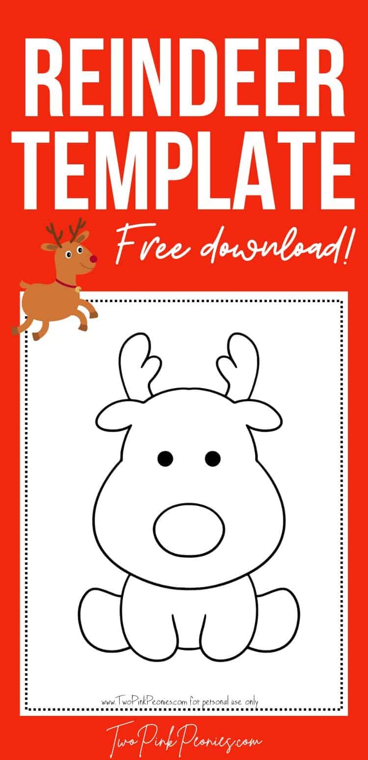 Reindeer Template Printable Free