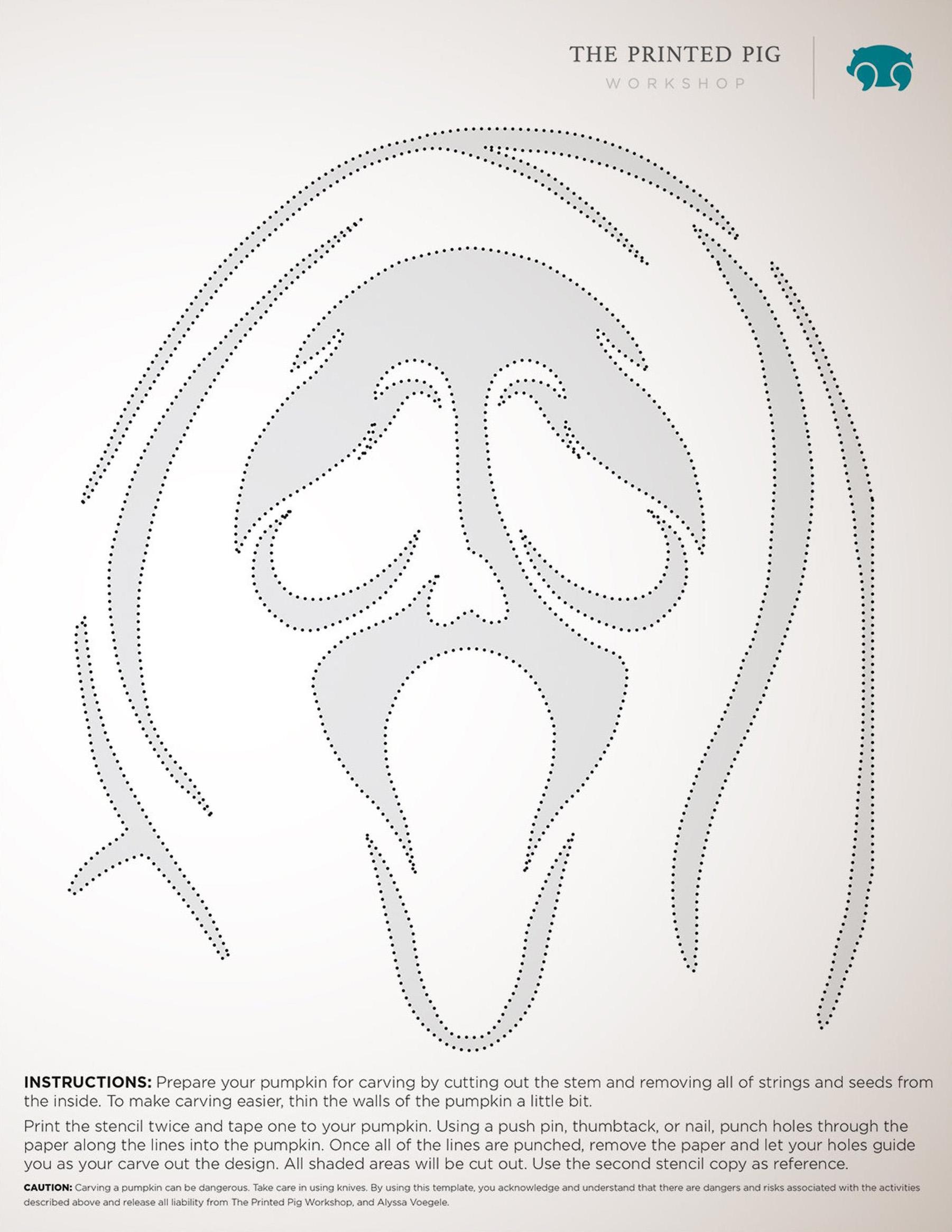 Free Printable Ghost Face Templates