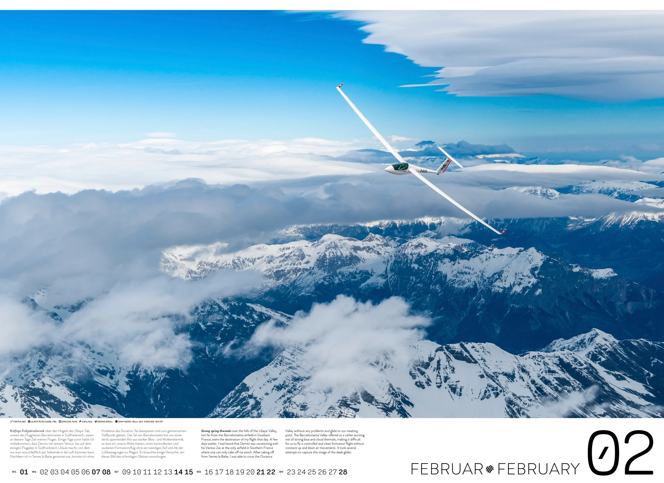 Segelflugkalender Beauties Of The Sky 2026 By Tobias Barth