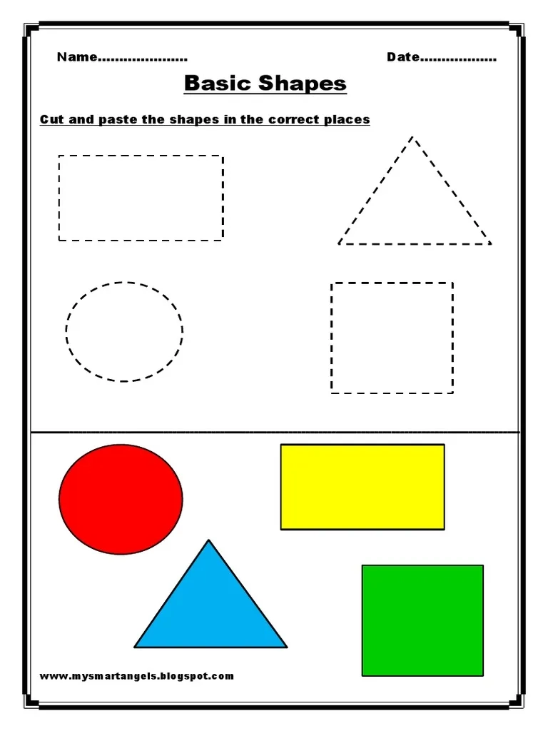 Matching Shapes Worksheets Preschool