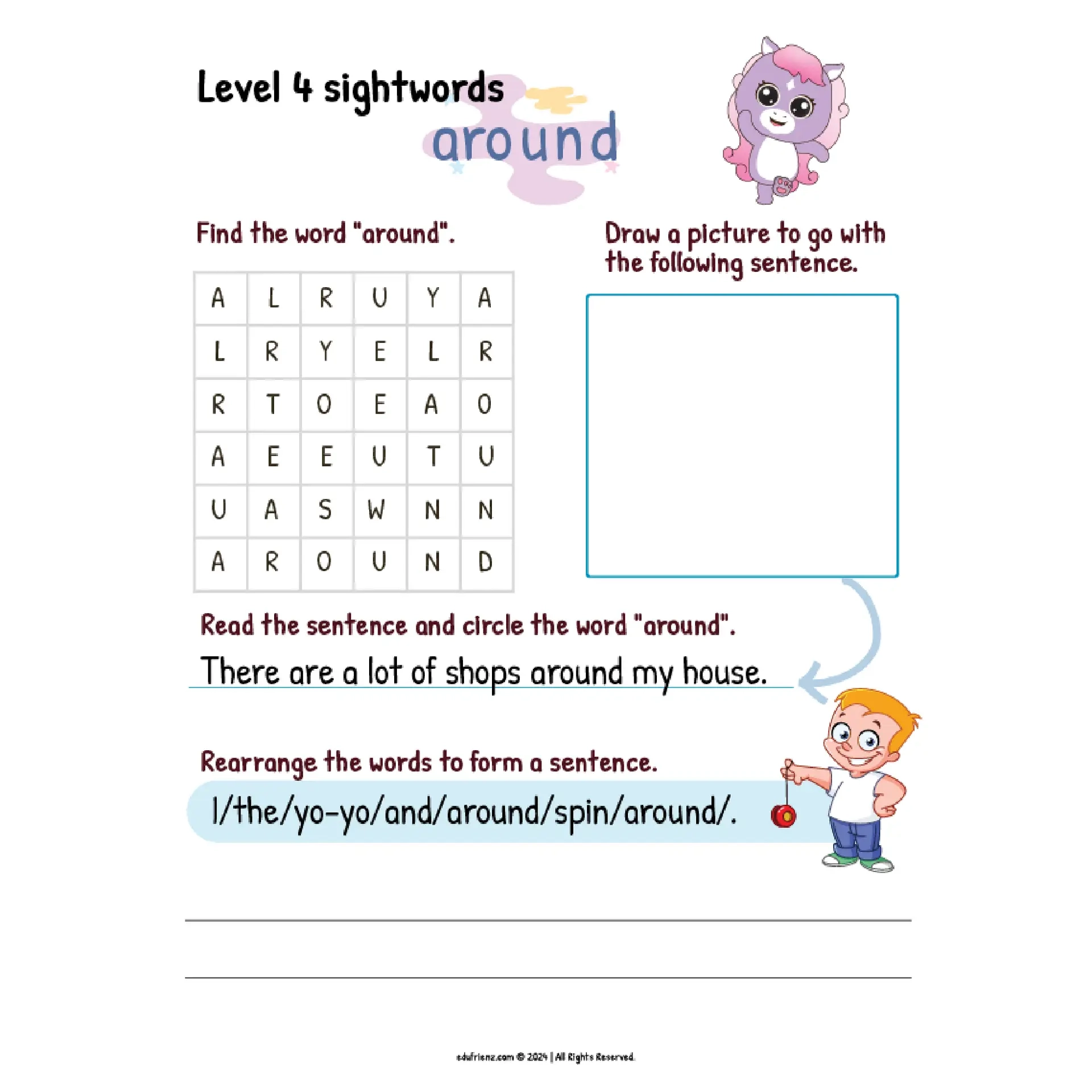 Sight Words L4 Sight Word Worksheet