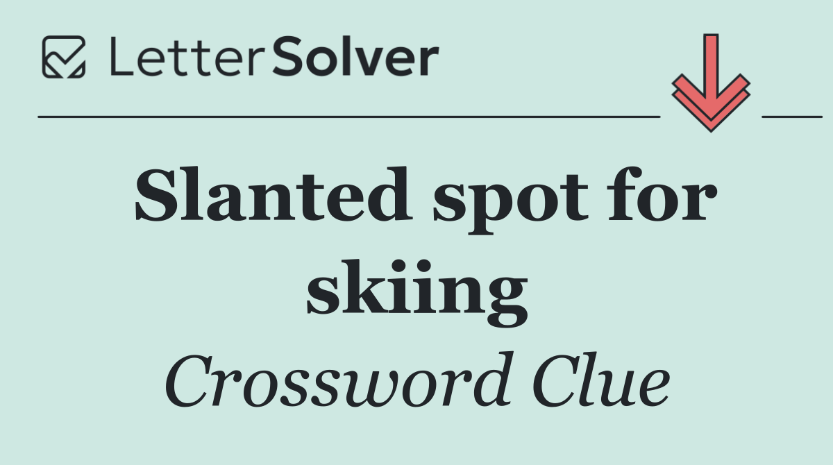 Type Of Skiing Crossword