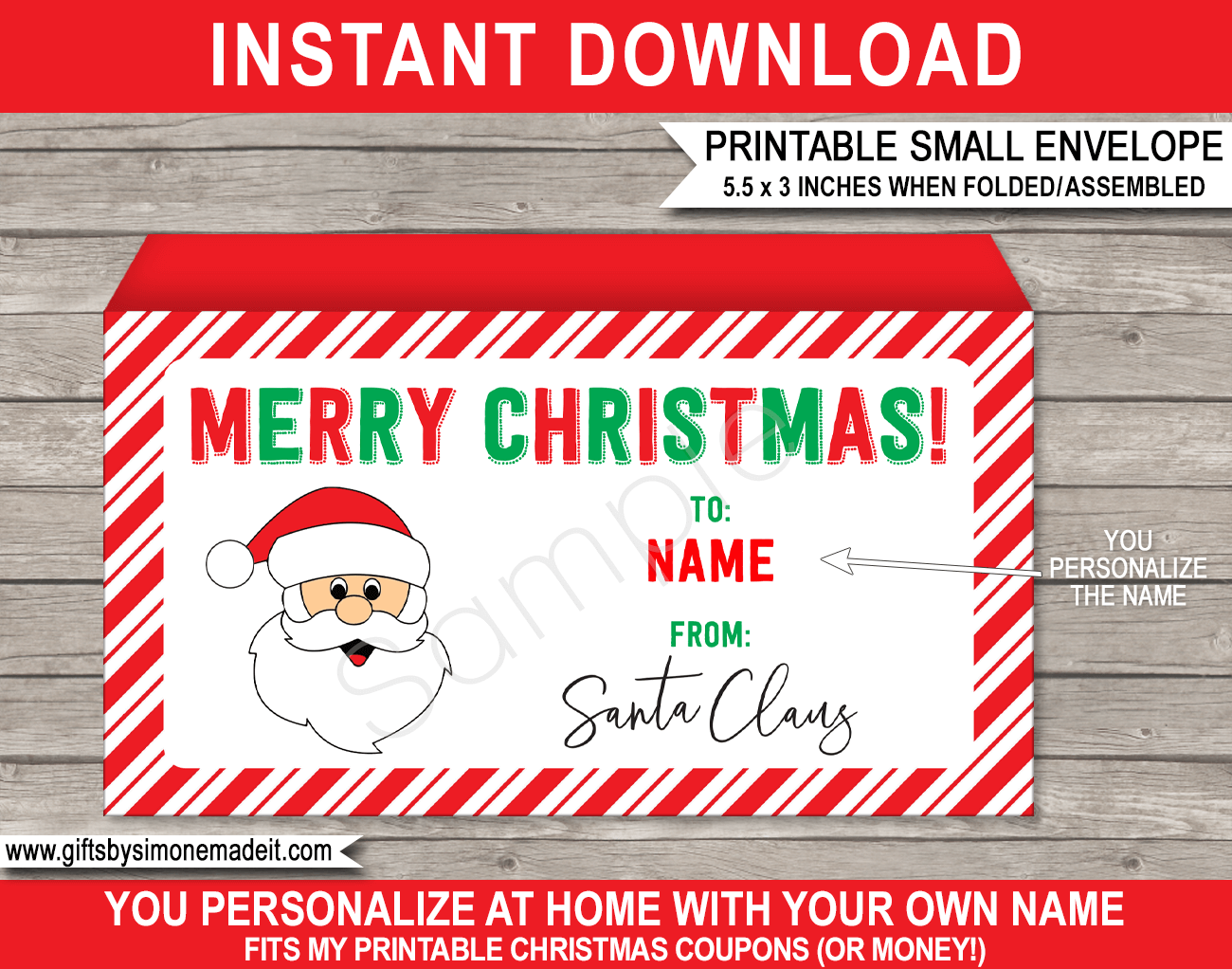 Free Printable Christmas Envelope Designs