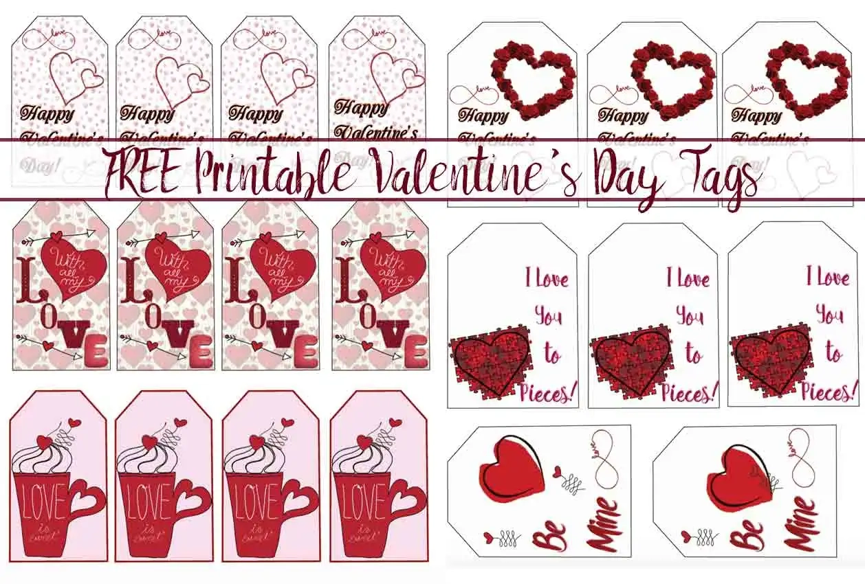 Small Printable Valentines Day Cards Template Free Valentines Tag 