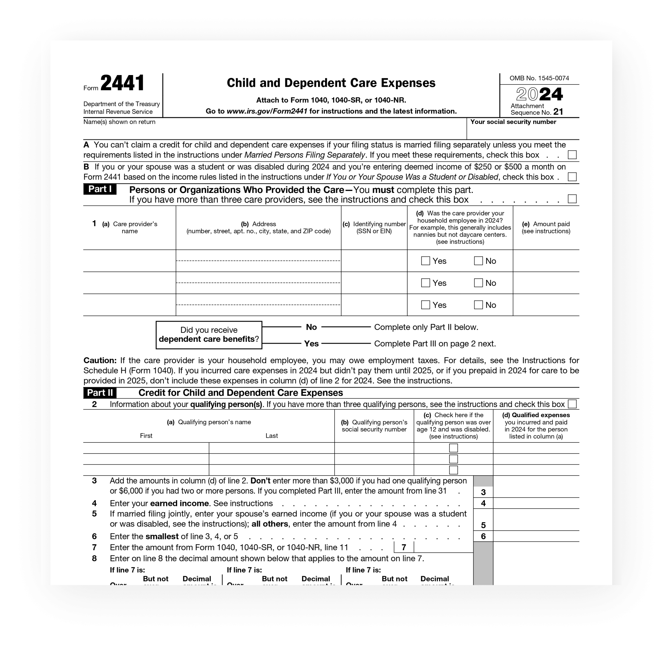 So F llen Sie Das IRS Formular 2441 2024 amp 2025 Als PDF Aus