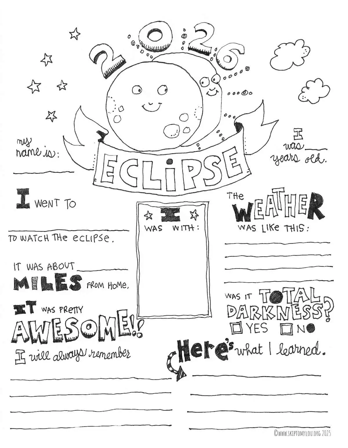 Solar Eclipse Coloring Pages Skip To My Lou