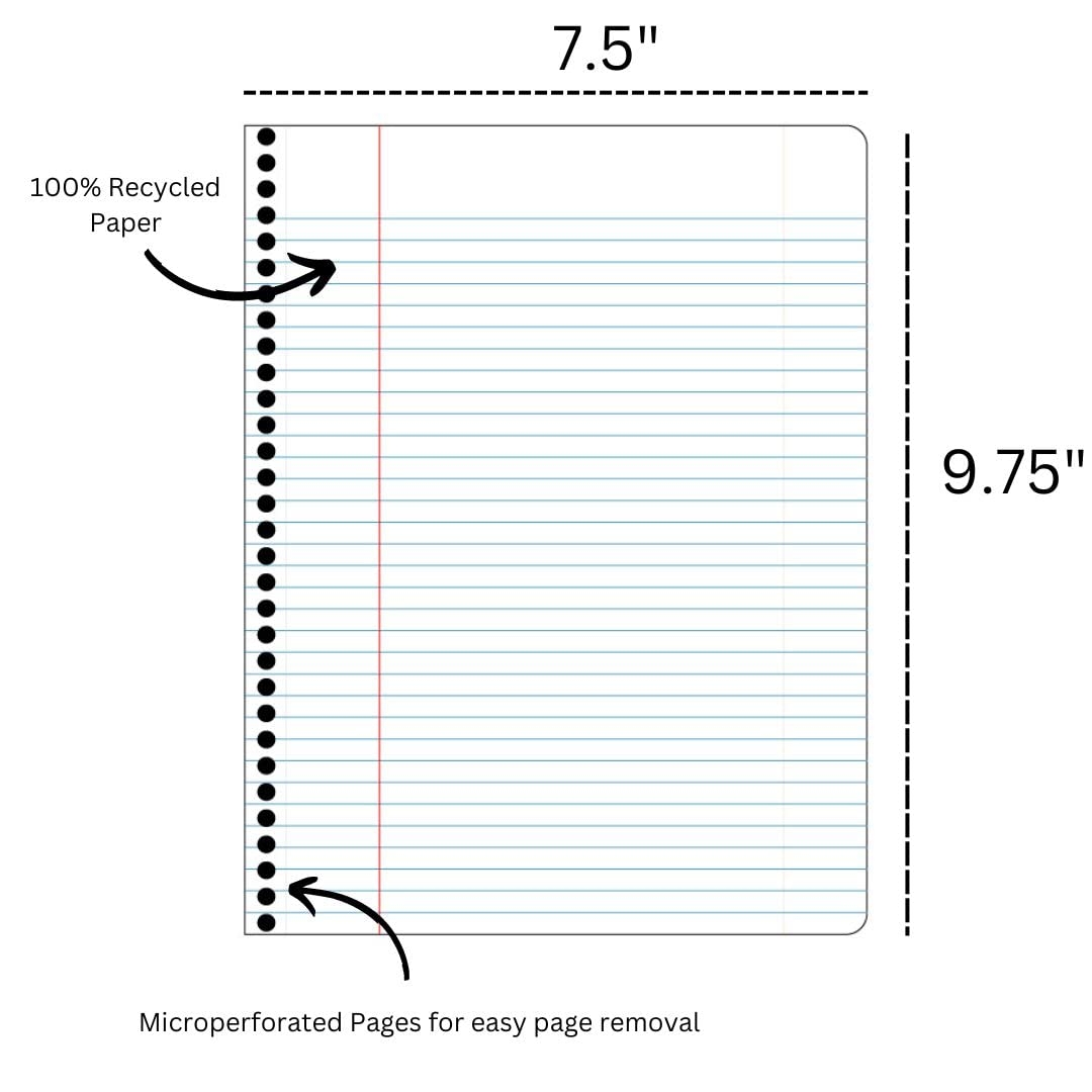 Spiral Notebook Decomposition Deep Stretch 9 75x7 5 College 