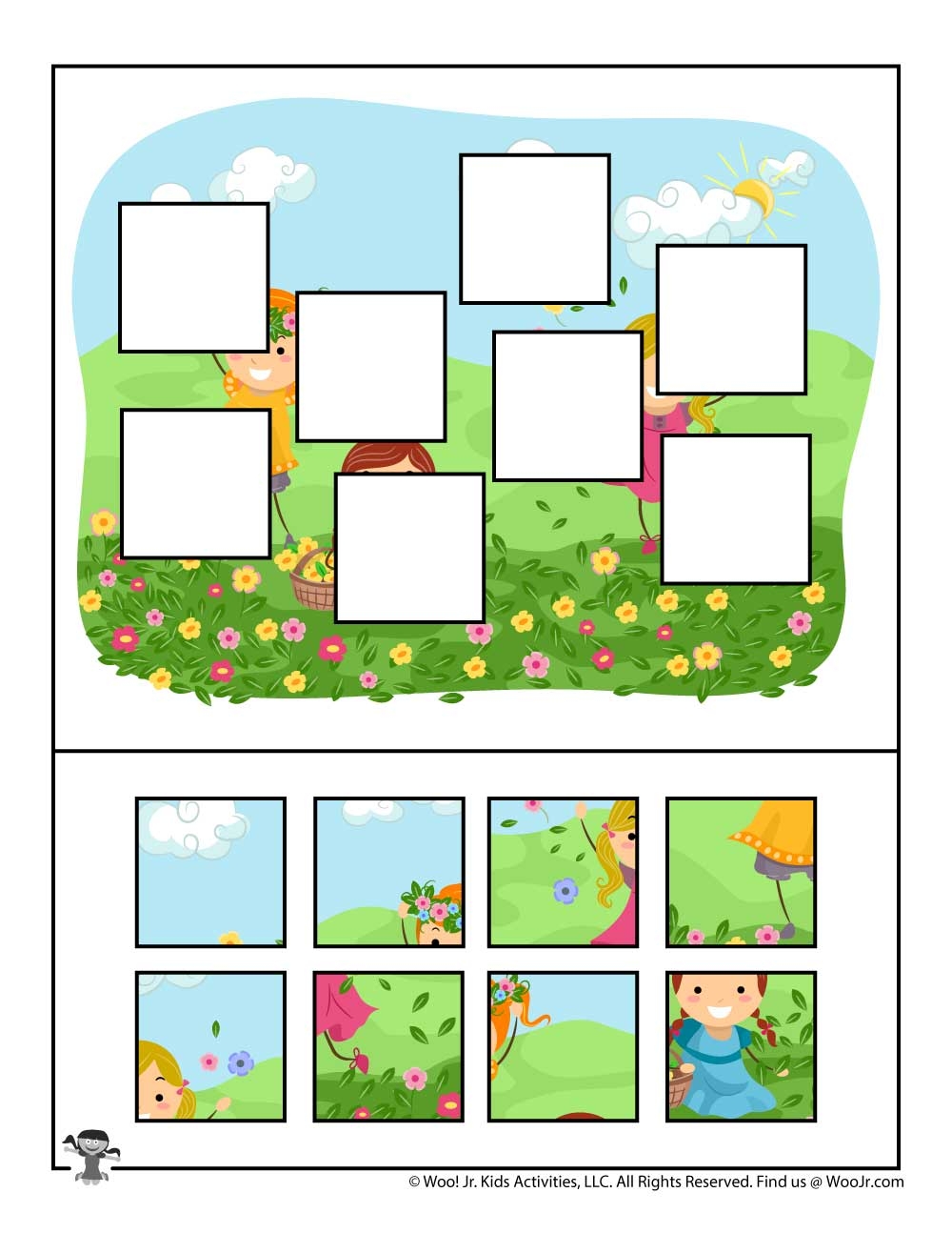 Spring Cut And Paste Worksheets Woo Jr Kids Activities 