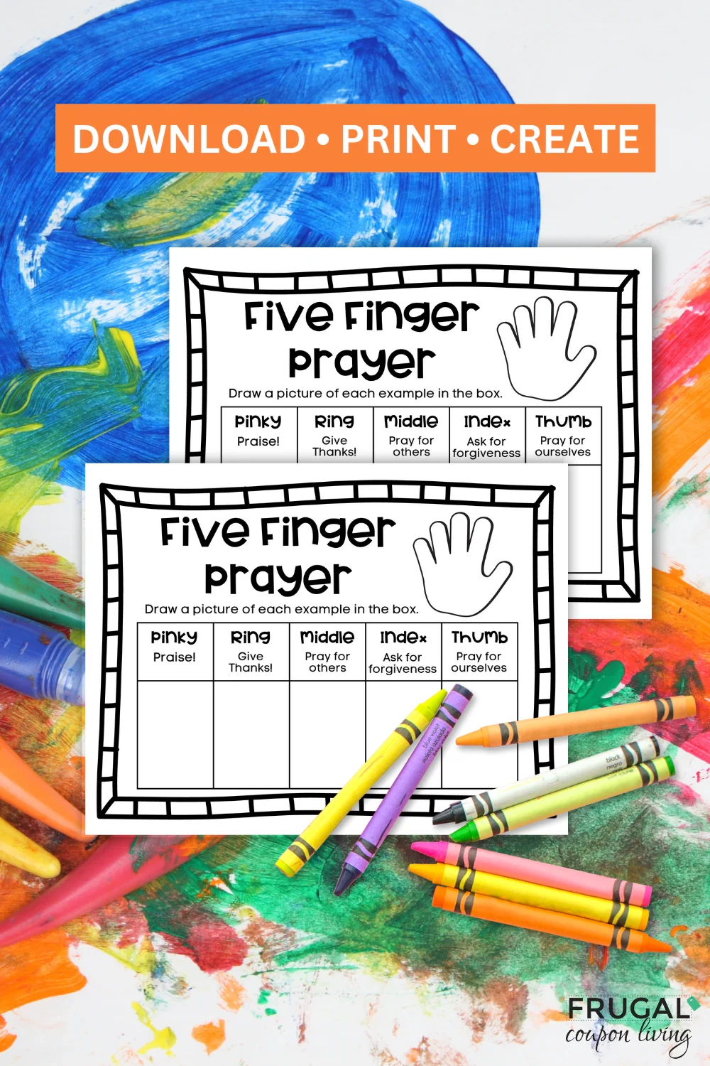 Five Finger Prayer For Kids Printable