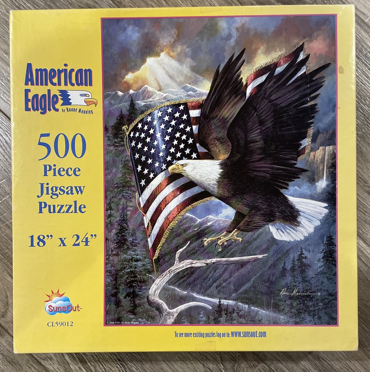 Eagle Puzzles With American Flags