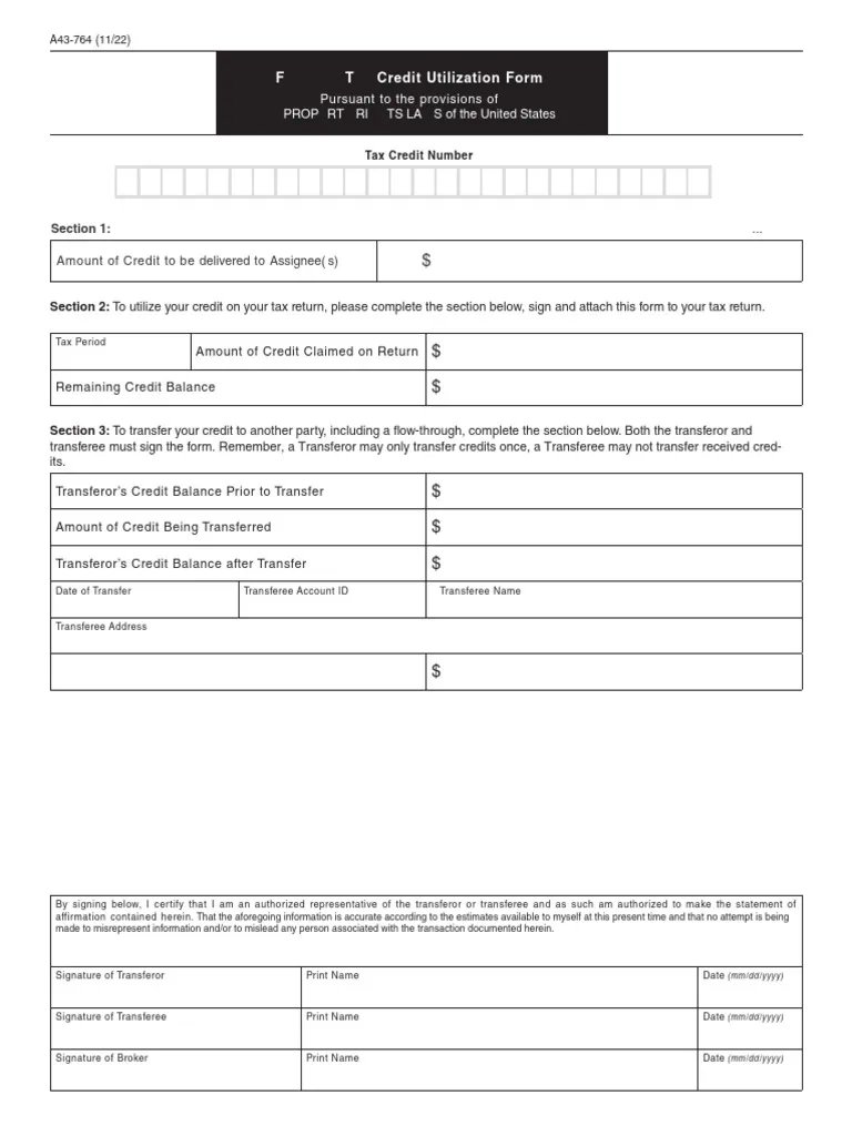 Taxcreditclaimormassignment Of Tax Credit PDF Irs Tax Forms 