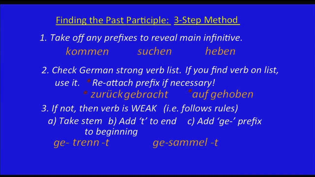 Ge Forms In German
