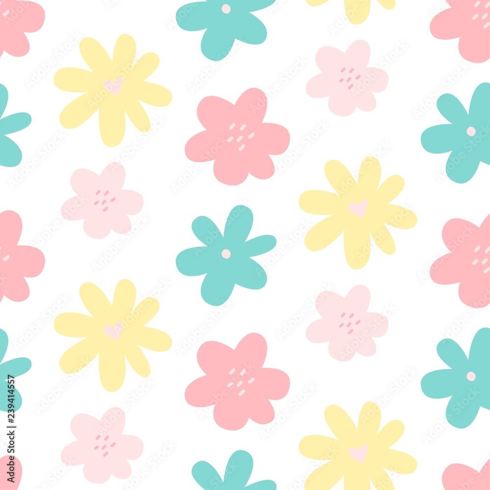 To Print Cute Boho Flowers Seamless Patterns Graphic By Creative 