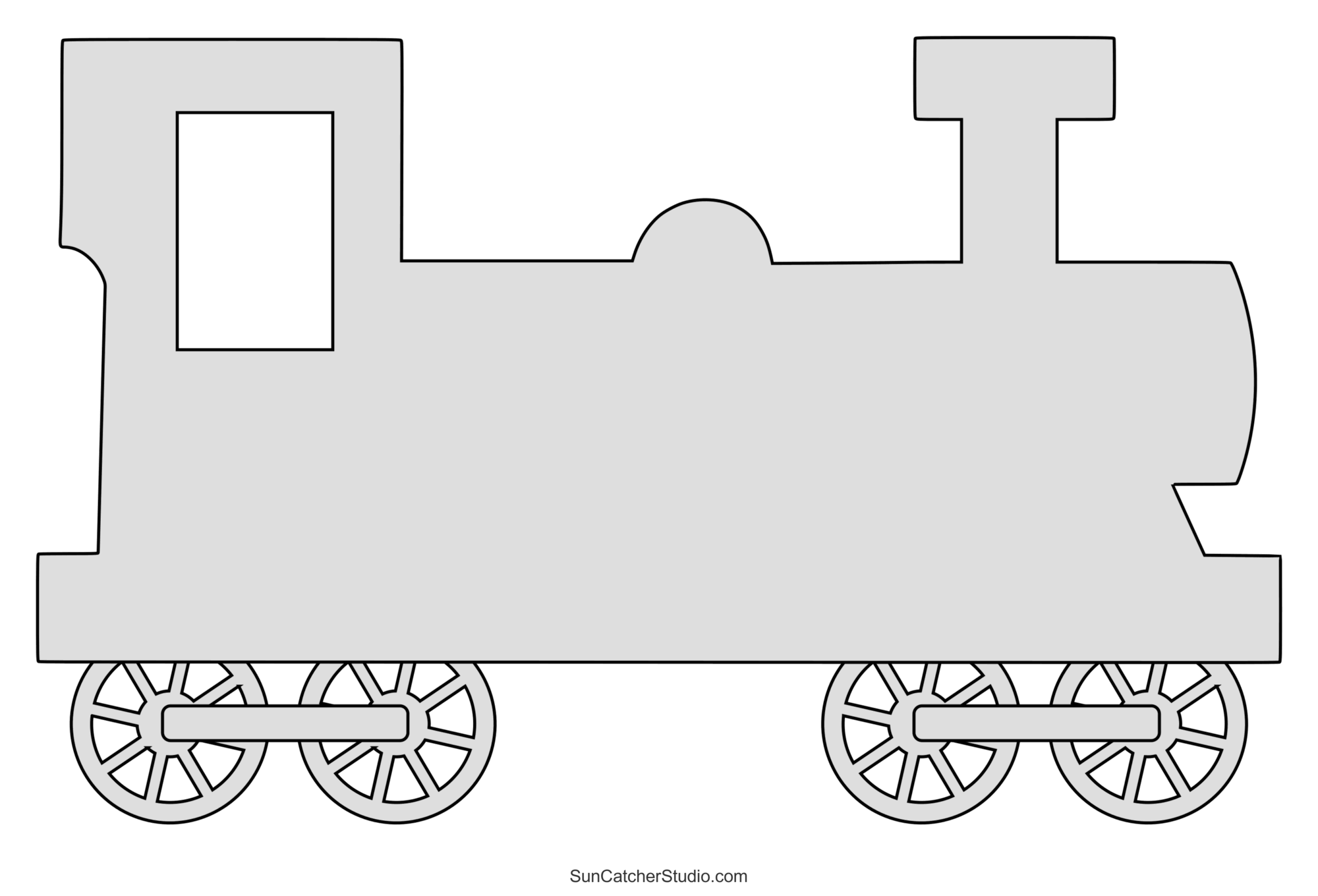 Free Printable Paper Train Cut Out Template