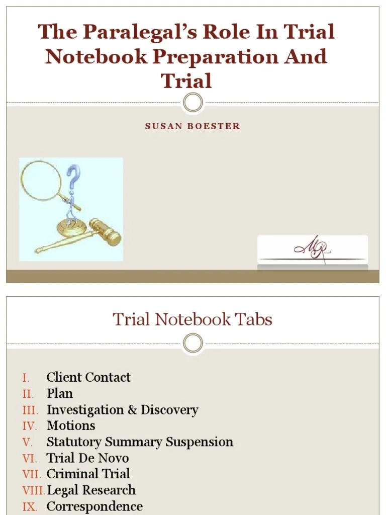 Trial Notebook Tabs PDF PDF Voir Dire Criminal Procedure