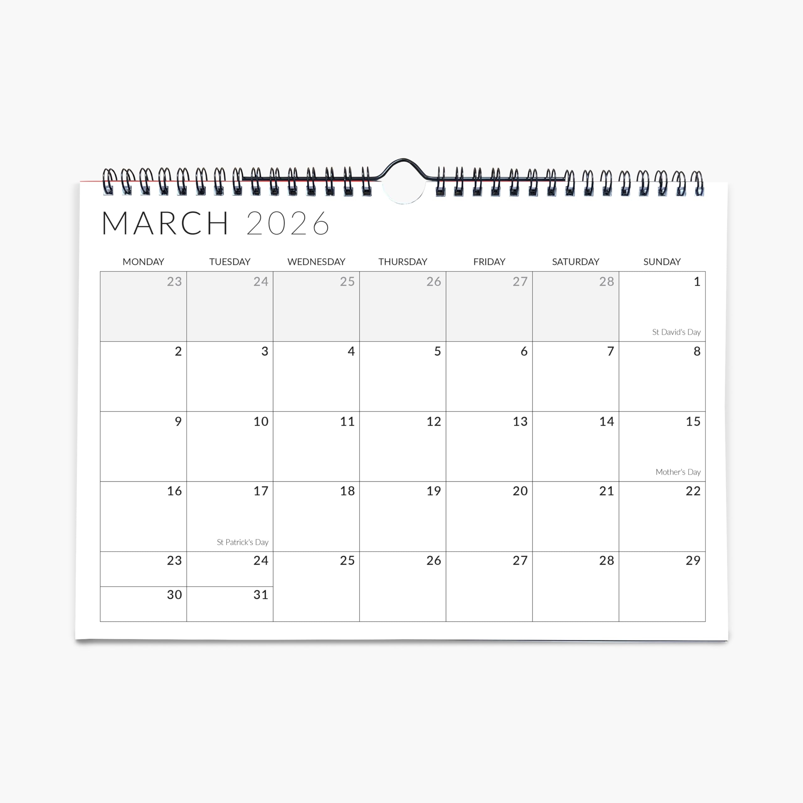 Blank Printable Calendar 2026-27