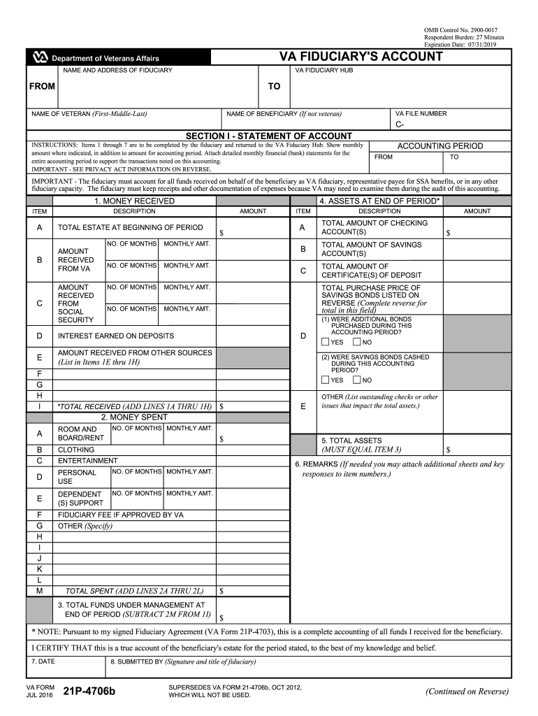 Va Form 21p 4706b Fill Out amp Sign Online DocHub