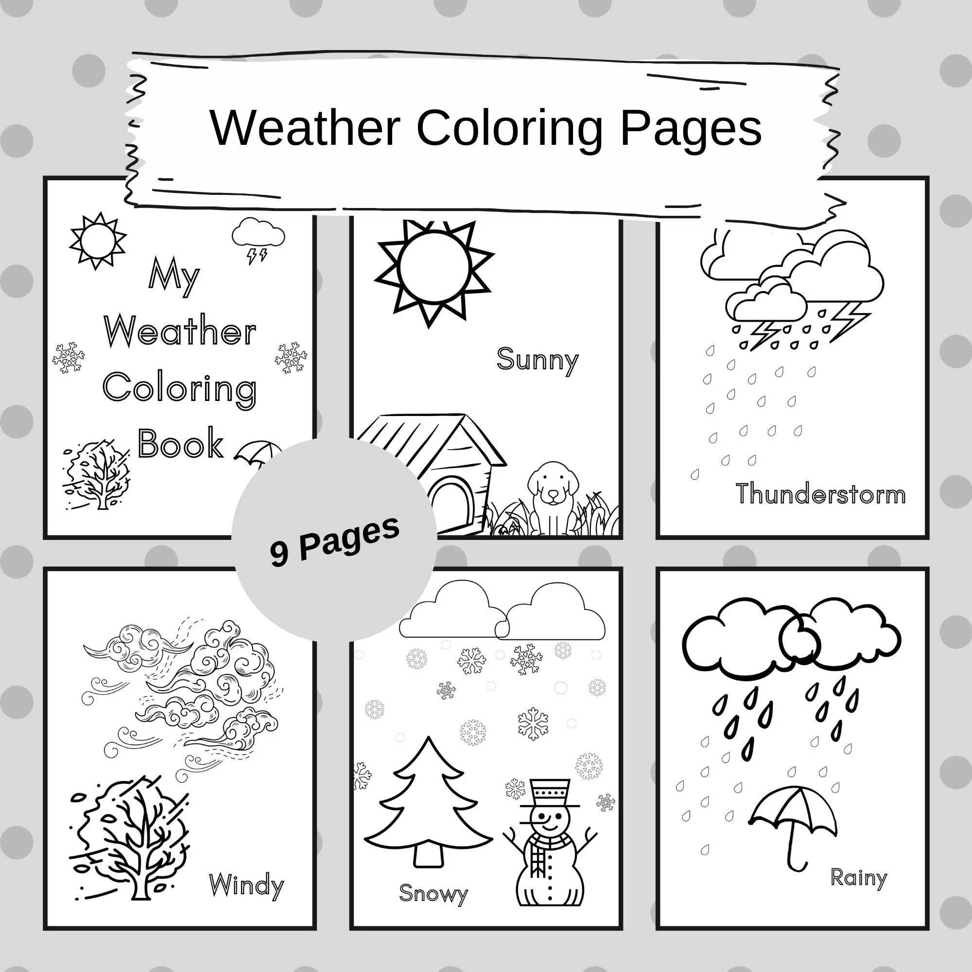 Weather Coloring Pages For Kids Printable Coloring Sheets 