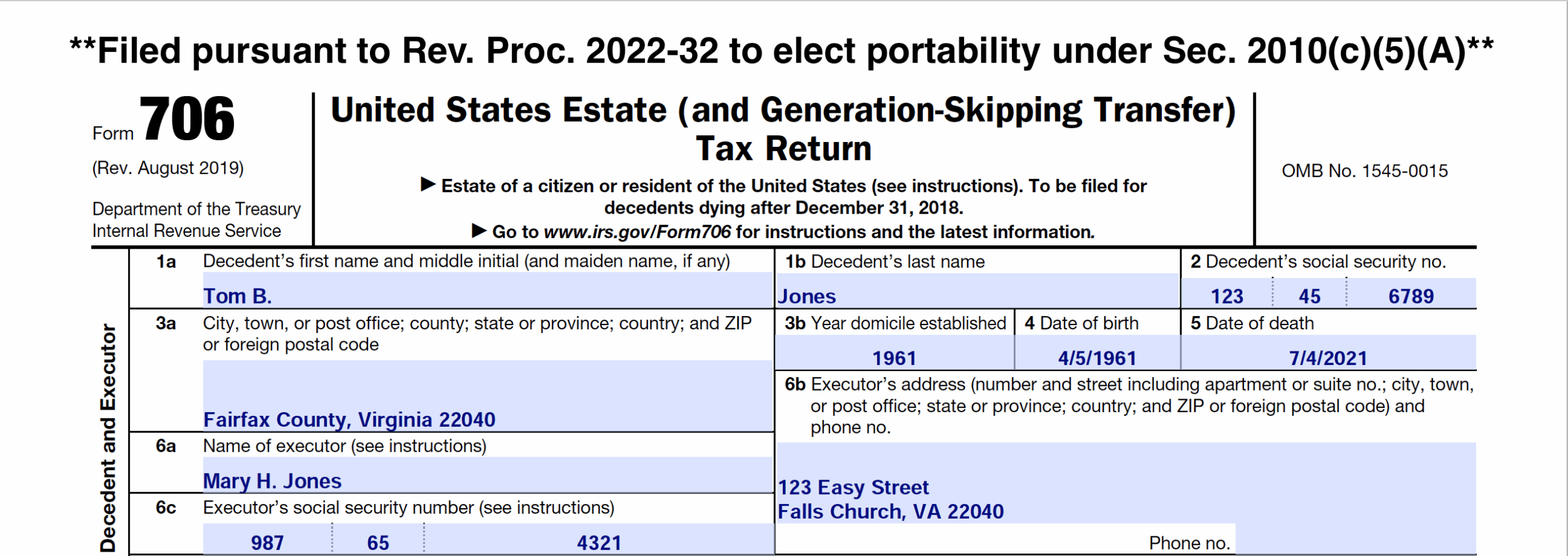 What Is Irs Form 706