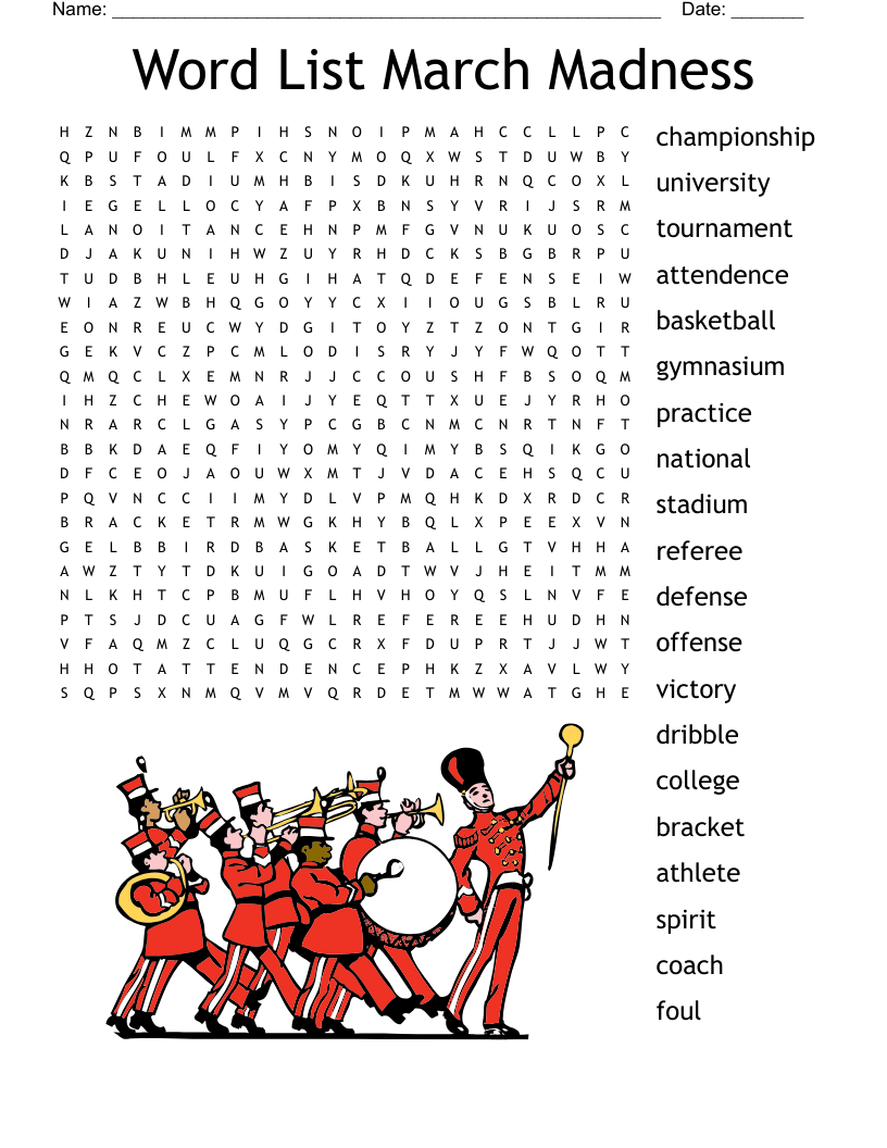 Free Printable Word Puzzles With Word List