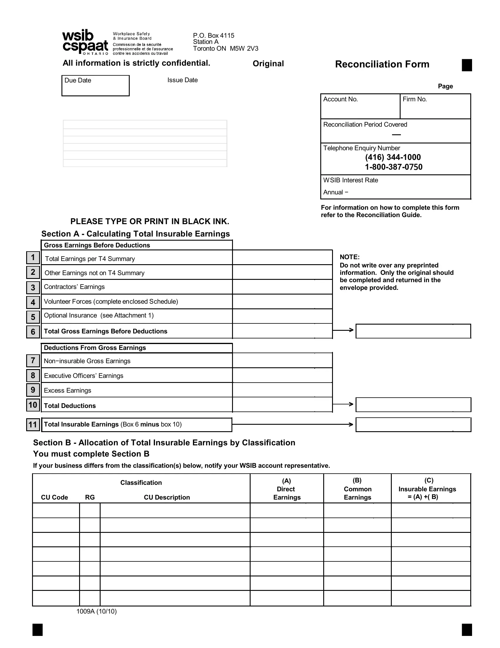 Form 6 Wsib Printable