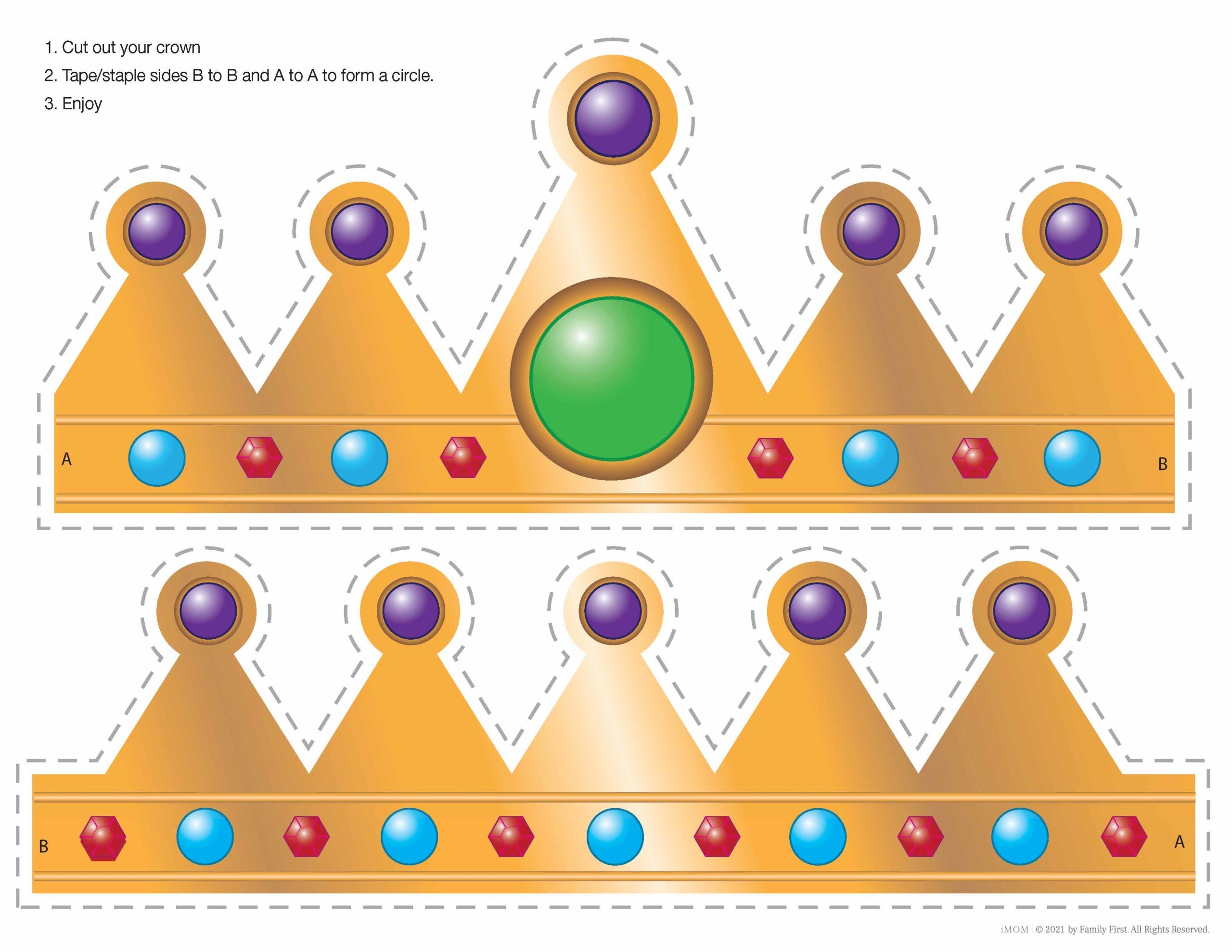 King Crown Template Printable