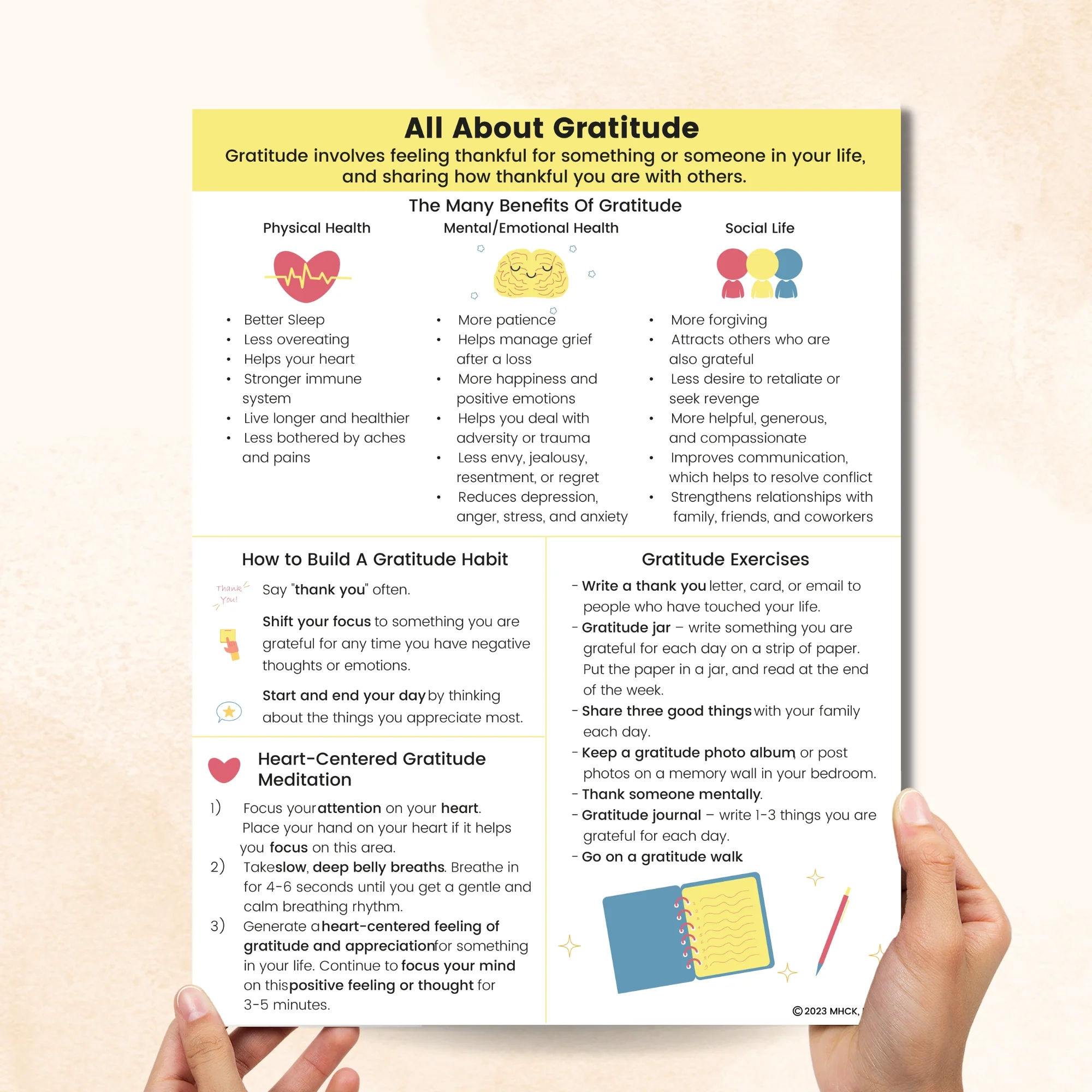 10 Printable Gratitude Worksheets And Handouts For Kids Mental 