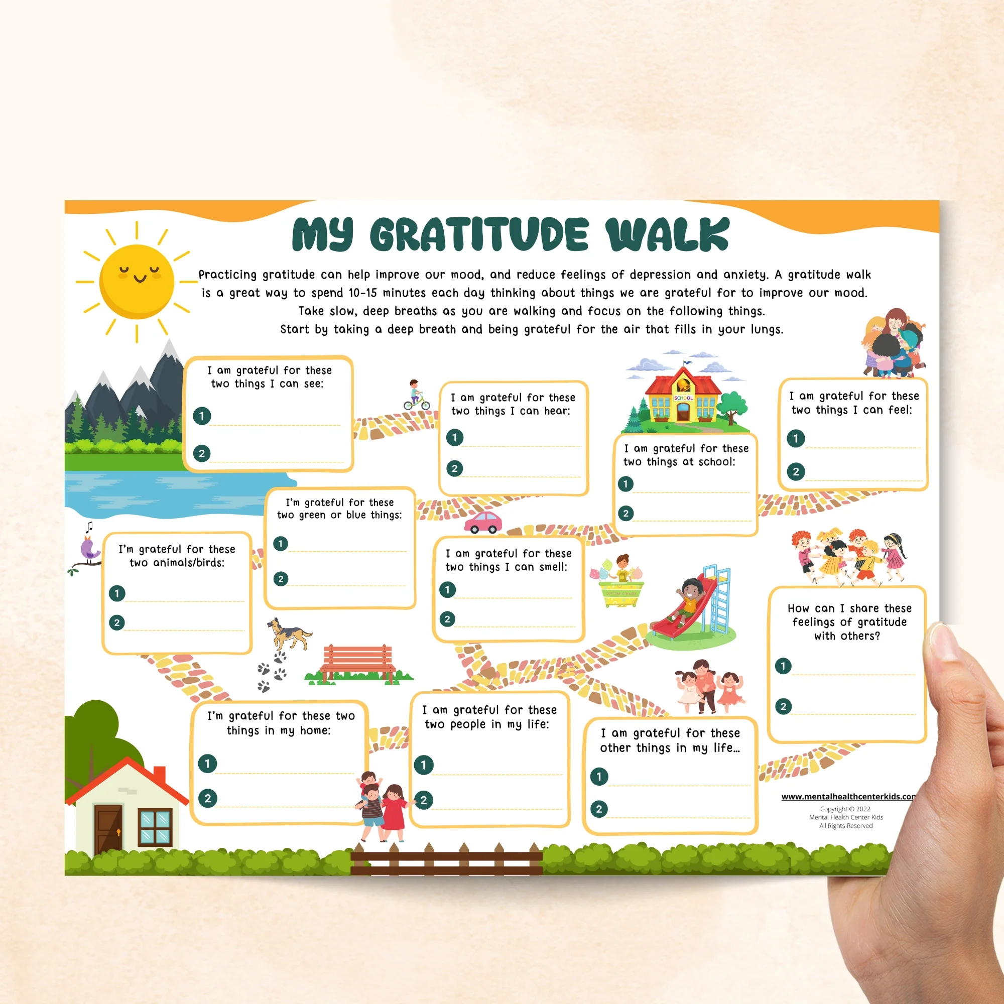 10 Printable Gratitude Worksheets And Handouts For Kids Mental 