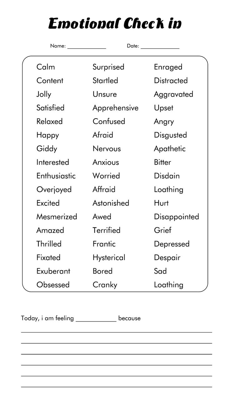 11 Feelings Worksheets For Adults