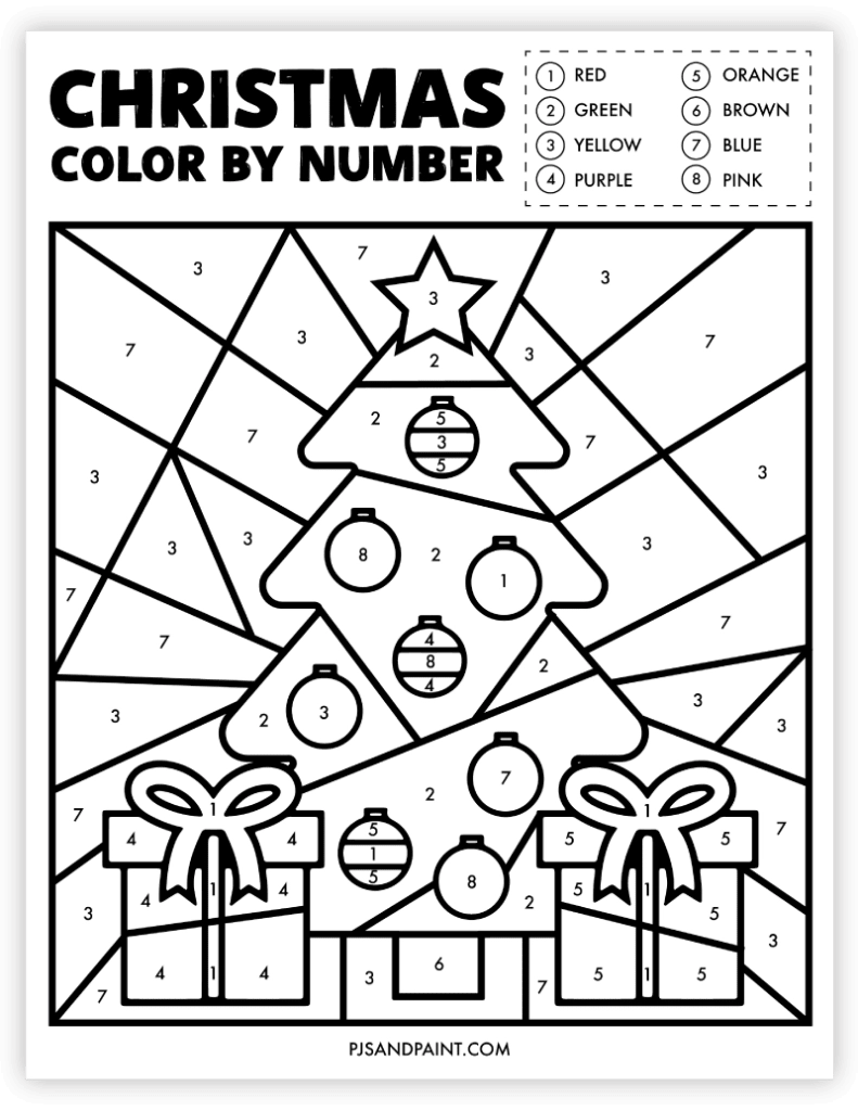 Free Printable Number Puzzle Coloring