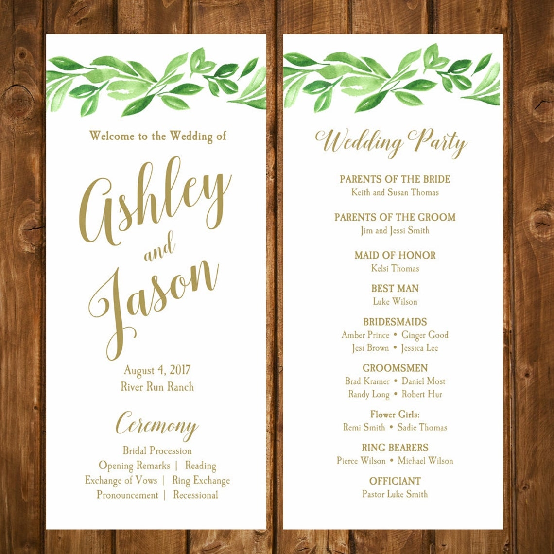 14 Wedding Program Templates You Can Customize Online PreOwned 