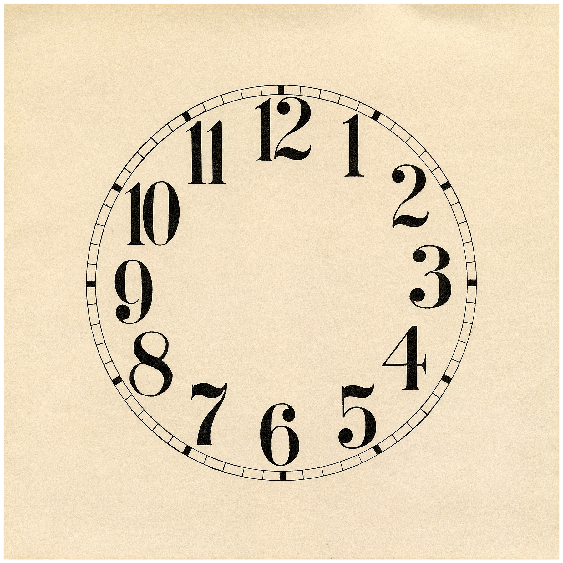 Printable Clock Template