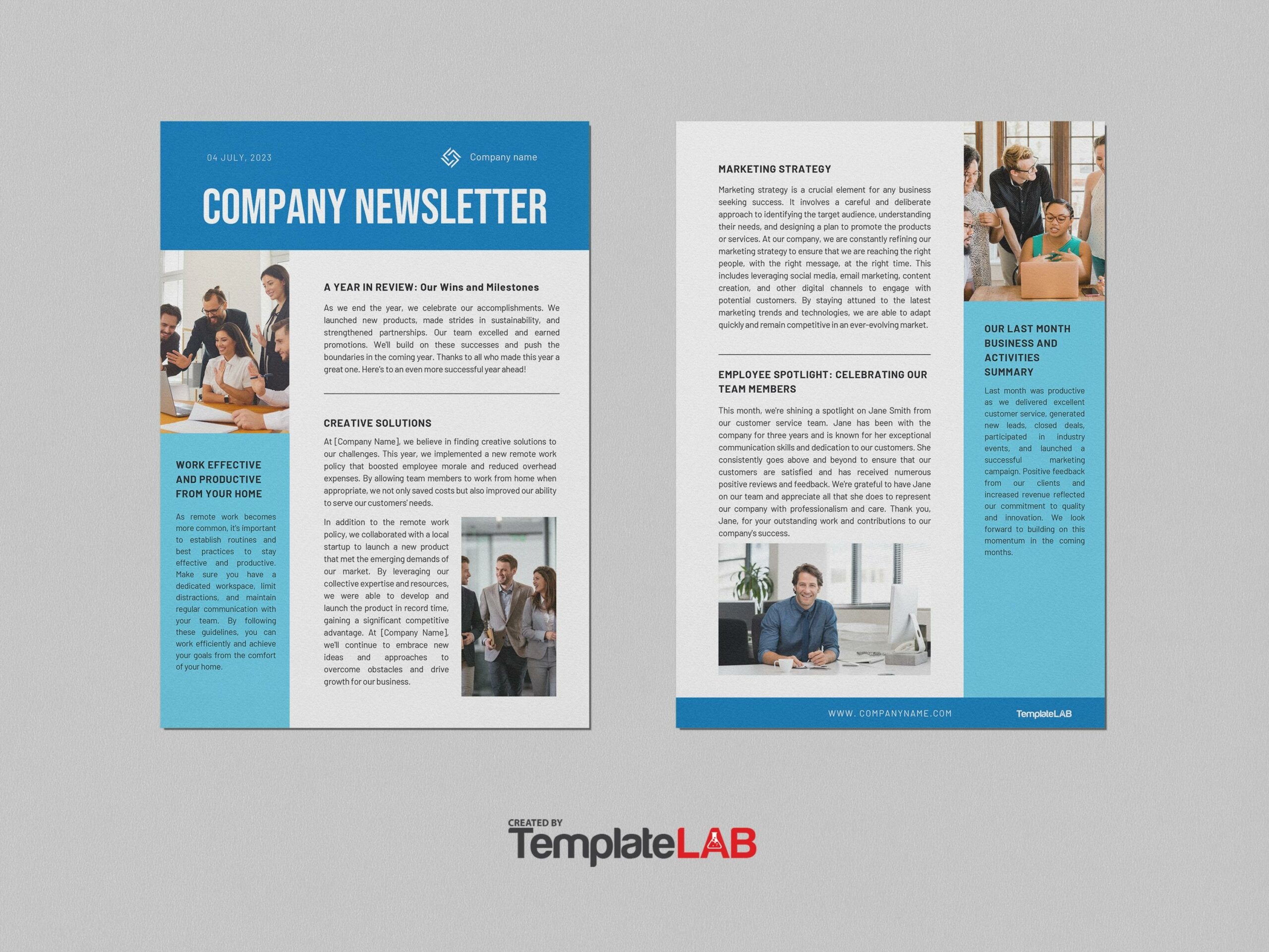 18 Free Newsletter Templates School Real Estate Business 